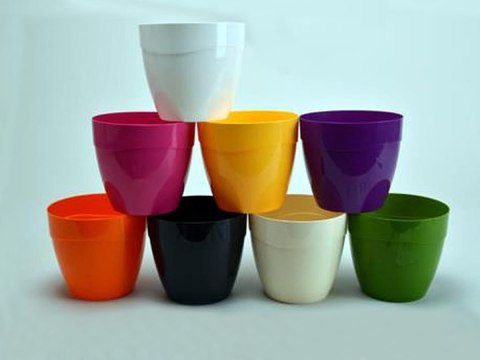 Doniczka ozdobna fi 12 cm - 0,8 L bordowa Powystawowa Doniczka ozdobna fi 12 cm - 0,8 L bordowa Powystawowa