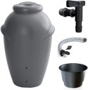 ZBIORNIK na deszczówkę AQUA CAN 360 L- SZARY + zestaw przyłączeniowy ZBIORNIK na deszczówkę AQUA CAN 360 L- SZARY + zestaw przyłączeniowy