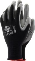 Rękawice robocze / czarno-szare / RTEPO_BS - 120 Par (8 - M)